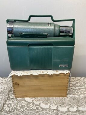 Vintage Stanley Aladdin Lunch Box Cooler Vacuum Thermos Bottle Combo Set